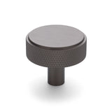 Manovella Gunmetal Round Knurled Cabinet Knob - Octavia