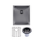 Gunmetal Stainless Steel PVD Single Bowl Kitchen Sink (390x450x215)
