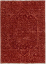 Heritage Distressed Medallion Rust Rug - H101