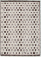 Horizon Ivory Grey Checkered Rug H102
