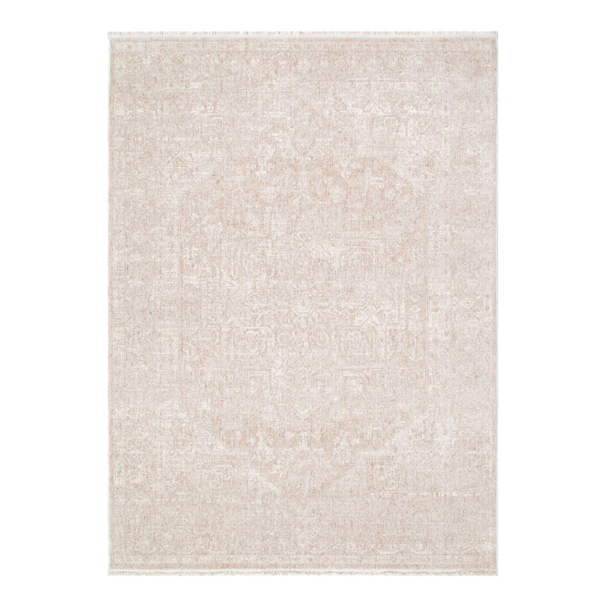 Heritage Distressed Medallion Beige Rug - H102
