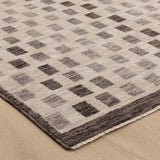 Horizon Ivory Grey Checkered Rug H102