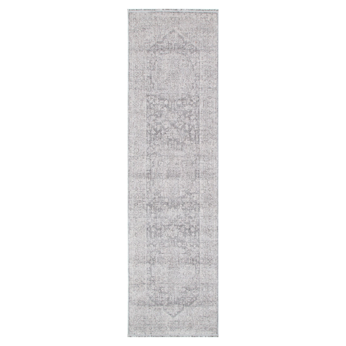 Heritage Distressed Medallion Grey Runner- H103