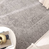 Heritage Distressed Medallion Grey Rug - H103