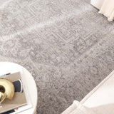 Heritage Distressed Medallion Grey Rug - H103:  (Different Tassel)