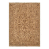 Heritage Distressed Border Mustard Rug - H105: (Different Tassel)
