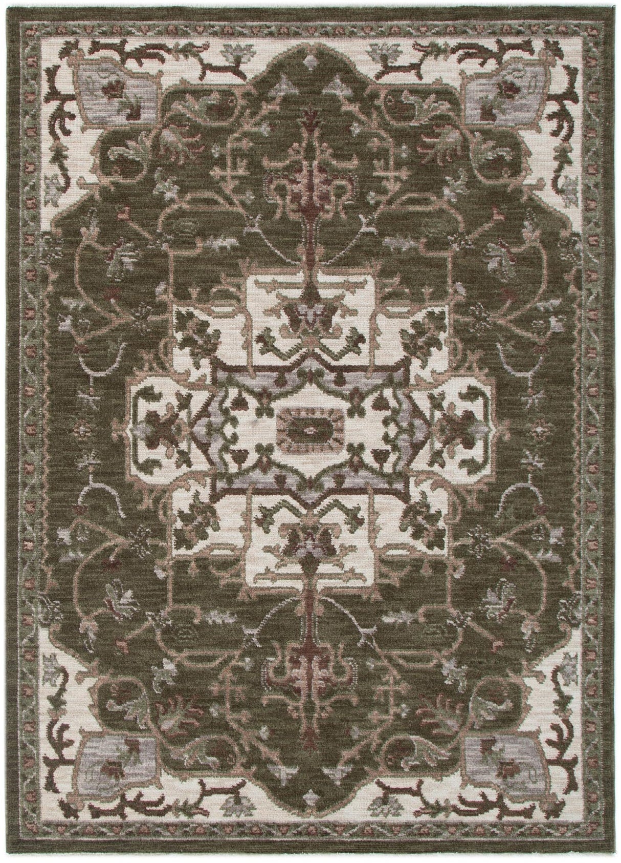 Horizon Olive Green Medallion Rug H116