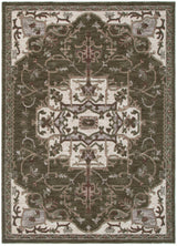 Horizon Olive Green Medallion Rug H116