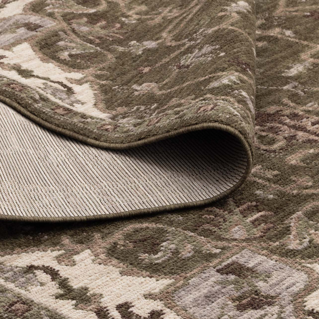 Horizon Olive Green Medallion Rug H116