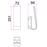 HAK: LED Tri-CCT Exterior Hook Wall Lights IP65