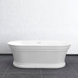 HAMPTON Freestanding 1500/1700mm Overflow Bathtub - Gloss White