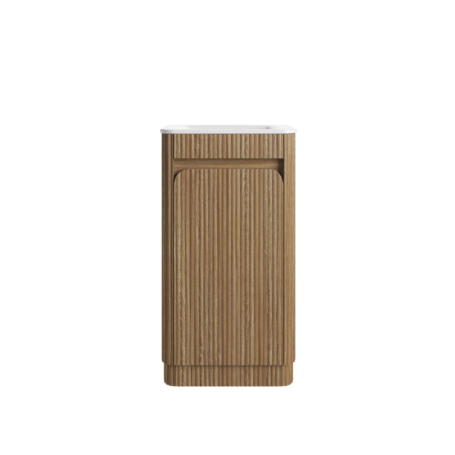 HARTELLE Mini Fluted Floor Standing Cabinet (Harvest Oak)