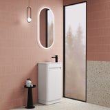 HARTELLE Mini Fluted Floor Standing Cabinet (Matte White)