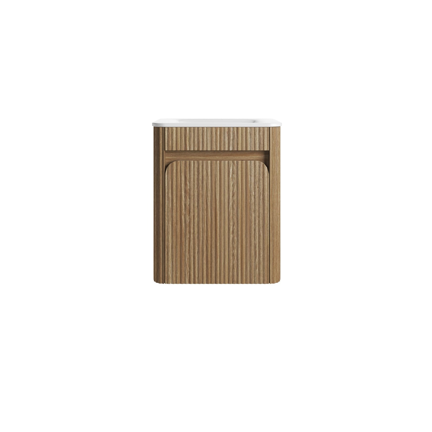 HARTELLE Mini Fluted Wall Hung Cabinet (Harvest Oak)