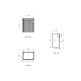 HARTELLE Mini Fluted Wall Hung Cabinet (Harvest Oak)