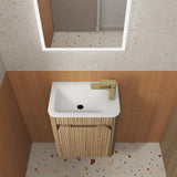 HARTELLE Mini Fluted Wall Hung Cabinet (Harvest Oak)