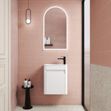 HARTELLE Mini Fluted Wall Hung Cabinet (Matte White)