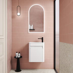 HARTELLE Mini Fluted Wall Hung Cabinet (Matte White)