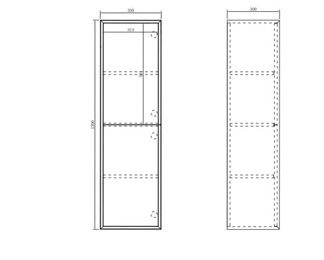 HAVANA Tall Boy 1200mm Sable Walnut