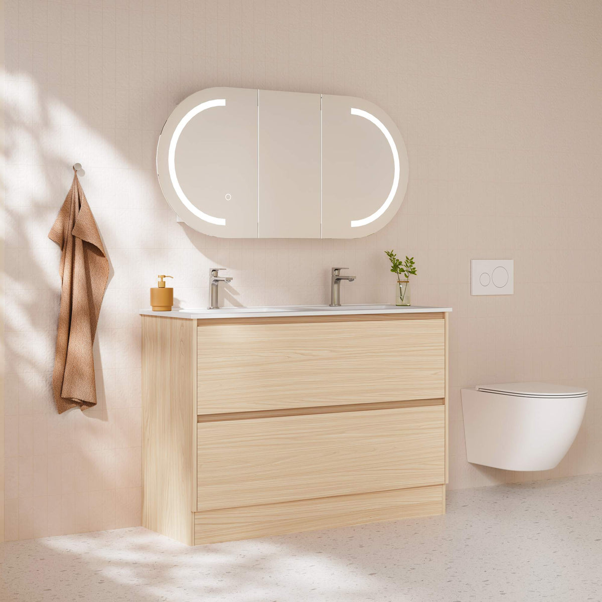 Hera Floor Standing Vanity-Tas Oak-600-750-900-1200-1500mm