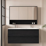 HERA MDF Wall Hung Vanity Cabinet Black Oak (All Sizes)