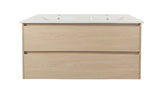 HERA MDF Wall Hung Vanity Cabinet Tas Oak (All Sizes)