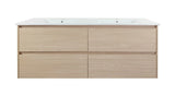 HERA MDF Wall Hung Vanity Cabinet Tas Oak (All Sizes)