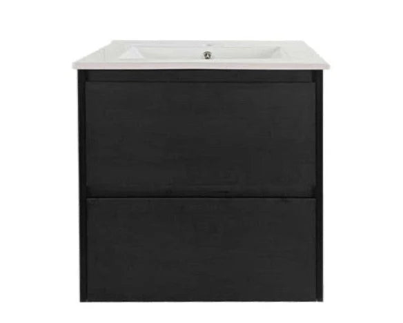 HERA MDF Wall Hung Vanity Cabinet Black Oak (All Sizes)