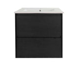 HERA MDF Wall Hung Vanity Cabinet Black Oak (All Sizes)