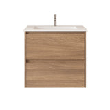 HERA MDF Wall Hung Vanity Cabinet Elegant Oak (All Sizes)