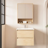 HERA MDF Wall Hung Vanity Cabinet Tas Oak (All Sizes)