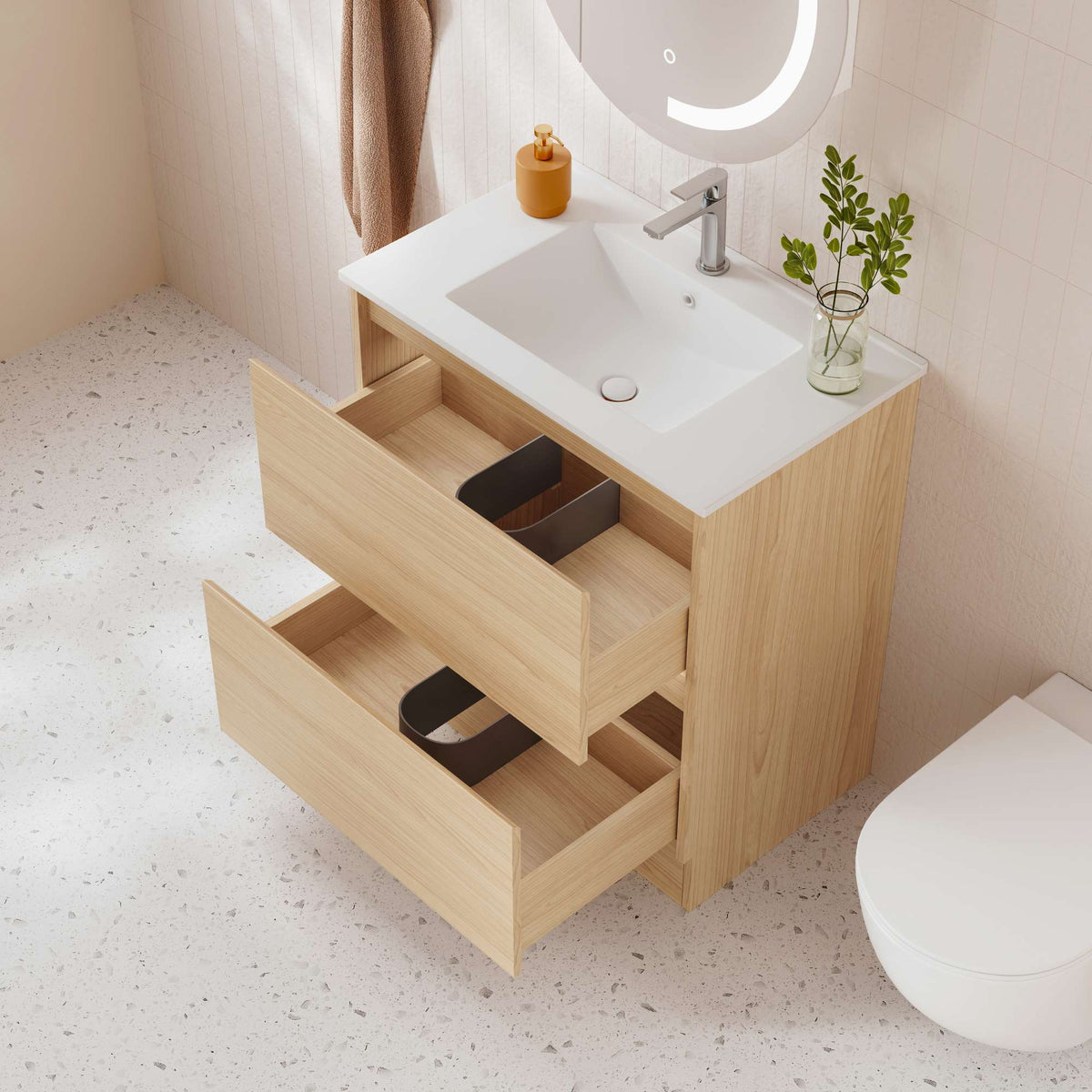Hera Floor Standing Vanity-Tas Oak-600-750-900-1200-1500mm