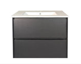 HERA MDF Wall Hung Vanity Cabinet Black Oak (All Sizes)