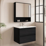HERA MDF Wall Hung Vanity Cabinet Black Oak (All Sizes)