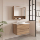 HERA MDF Wall Hung Vanity Cabinet Elegant Oak (All Sizes)