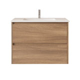 HERA MDF Wall Hung Vanity Cabinet Elegant Oak (All Sizes)