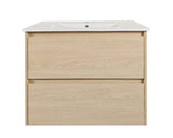HERA MDF Wall Hung Vanity Cabinet Tas Oak (All Sizes)