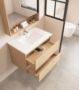 HERA MDF Wall Hung Vanity Cabinet Tas Oak (All Sizes)