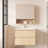 HERA MDF Wall Hung Vanity Cabinet Tas Oak (All Sizes)