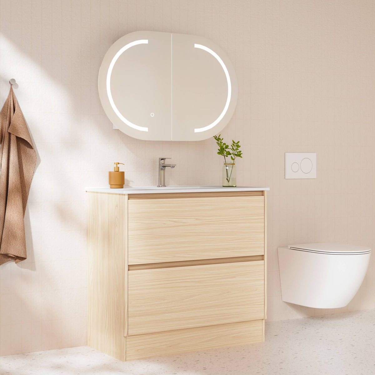 Hera Floor Standing Vanity-Tas Oak-600-750-900-1200-1500mm