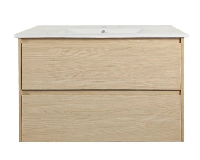 HERA MDF Wall Hung Vanity Cabinet Tas Oak (All Sizes)