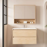HERA MDF Wall Hung Vanity Cabinet Tas Oak (All Sizes)