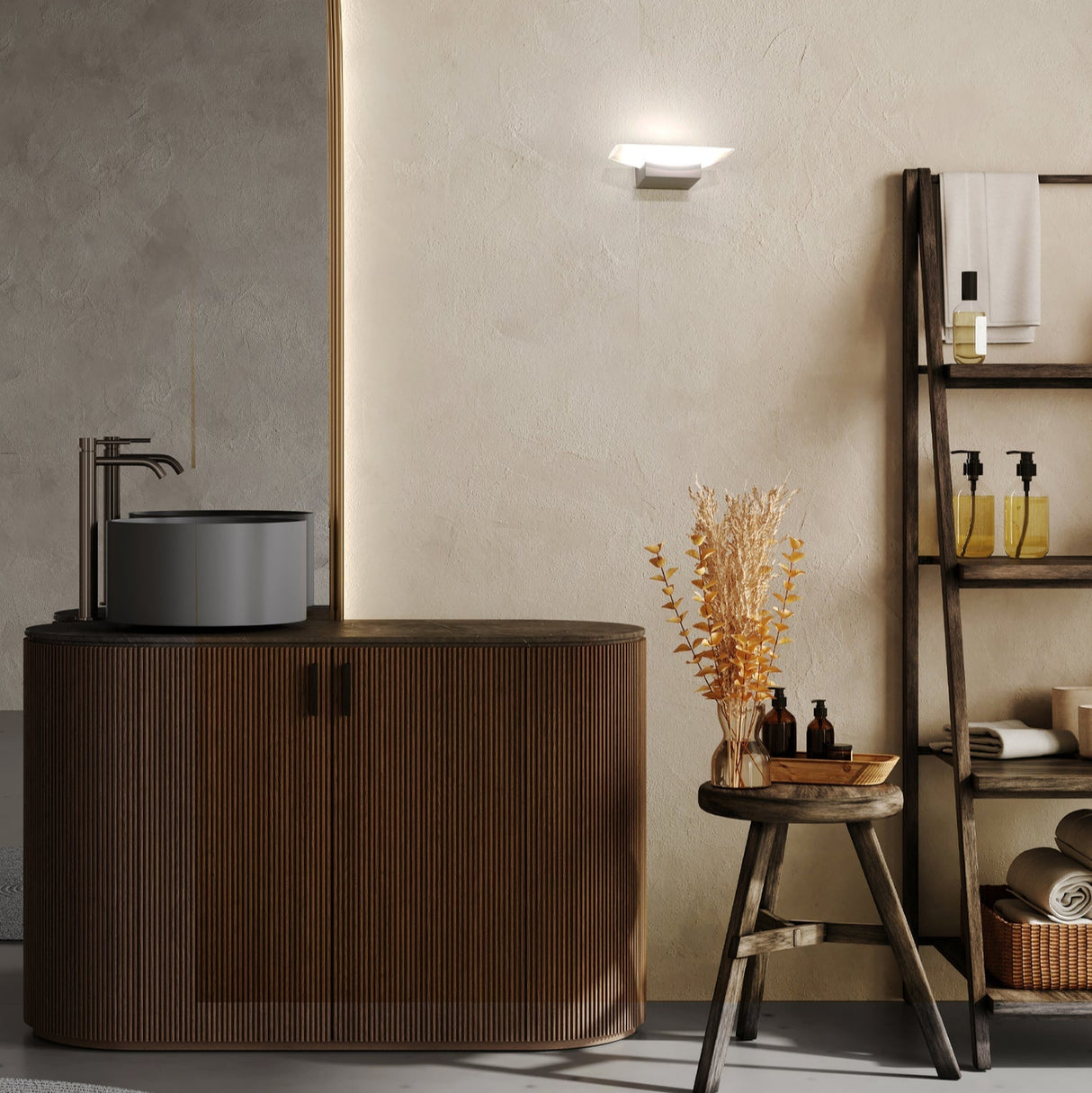 HELSINKI: City Series LED Tri-CCT Interior Curved Up/Down Dimmable Wall Light