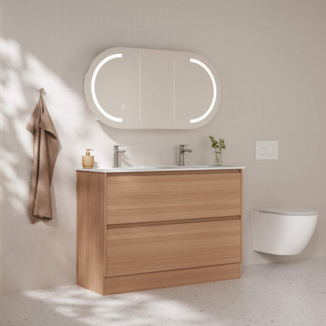 HERA Floor Standing Vanity Cabinet Elegant Oak