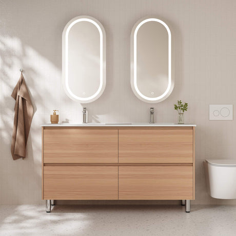 HERA Floor Standing Vanity Cabinet Elegant Oak