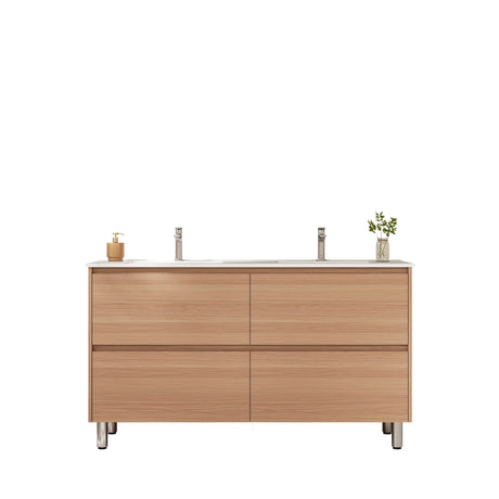 HERA Floor Standing Vanity Cabinet Elegant Oak
