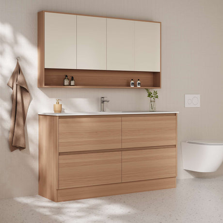 HERA Floor Standing Vanity Cabinet Elegant Oak
