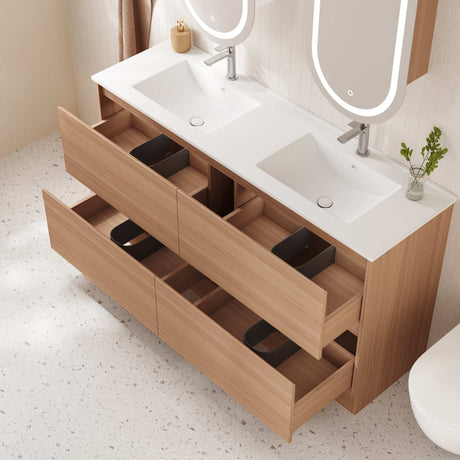 HERA Floor Standing Vanity Cabinet Elegant Oak