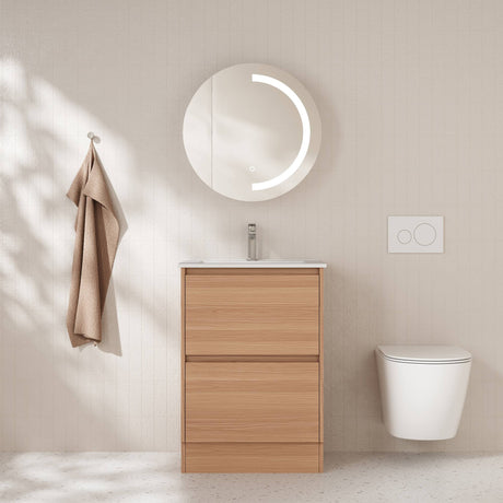 HERA Floor Standing Vanity Cabinet Elegant Oak 