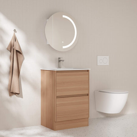 HERA Floor Standing Vanity Cabinet Elegant Oak 